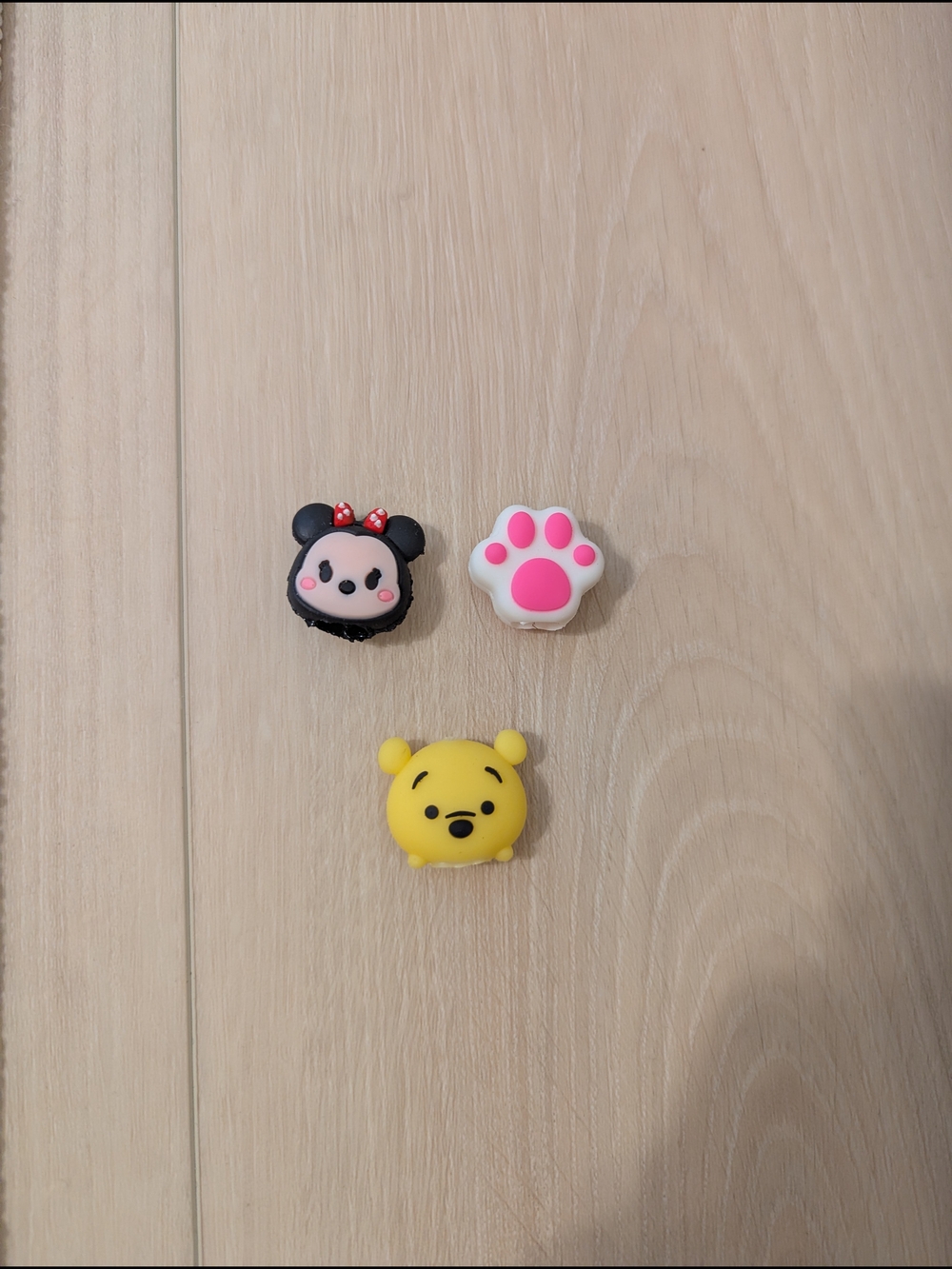 Cute Yellow Bear & Pink Paw Phone Cable Protectors (Set of 3)